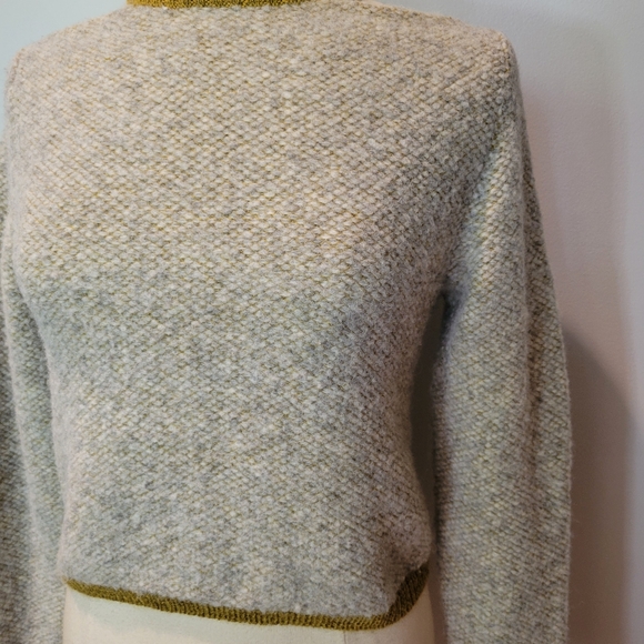 Eckhaus Latta Baby Alpaca Hand Knit Cutout Clavicle Sweater SZ S - Picture 3 of 10